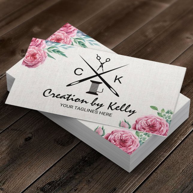 Nähen Seamstress Dressmaker Vintage Florenwäsche Visitenkarte (Von Creator hochgeladen)