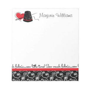 Nähen Sie viel Gewebe Notizblock