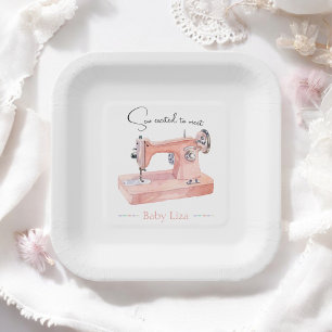 Nähen Sie viel Liebe Pastel Aquarelltuch Babydusch Pappteller