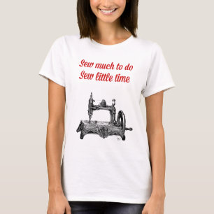 Nähen Sie wenig Zeit-Illustration T-Shirt