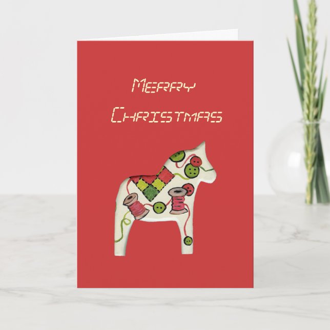 Nähen Thema Weihnachtskarte Feiertagskarte (Vorderseite)