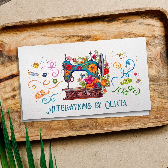 Nähen und Änderungen - Vintage Stilkunst Visitenkarte (Von Creator hochgeladen)