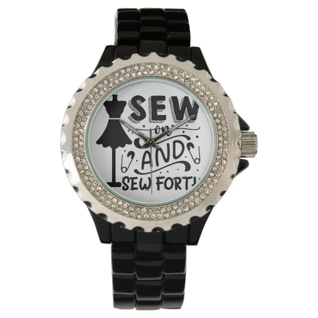 Nähen und Nähen Armbanduhr (Vorderseite)
