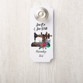 Nähen und Nähen des Zitats Seamstress Schneiderzim Türanhänger