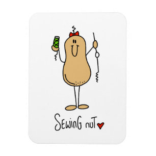 Nähen Verrückte T-Shirts und Geschenke Magnet
