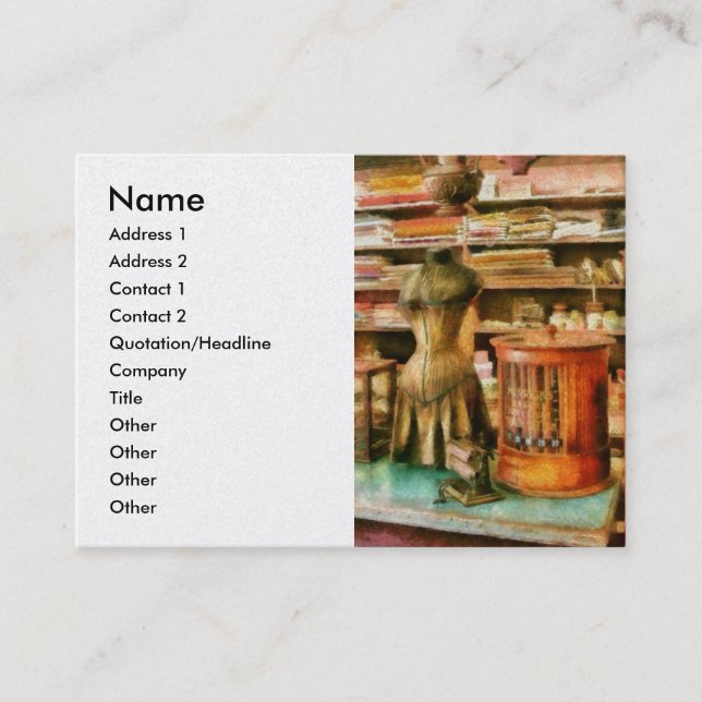 Nähen - Versorgungen für die Näherin, Name, fügen… Visitenkarte (Vorderseite)