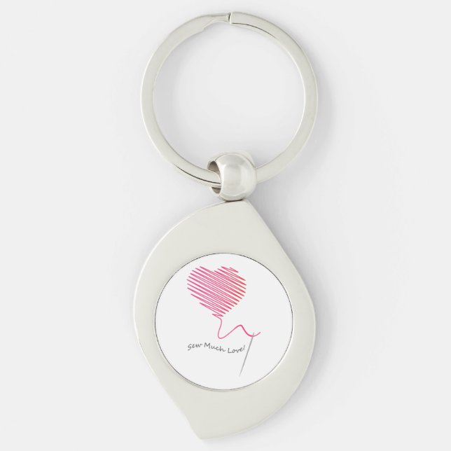 Nähen viel Liebe Schlüsselanhänger (Vorderseite)