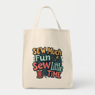 Nähen viel Spaß sehen wenig Zeit Retro Stitch Art Tragetasche