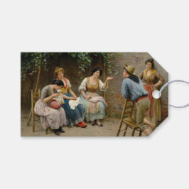 Nähen von Frauen und einem Jungen mit einem freund Geschenkanhänger