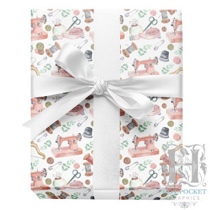 Nähen von Geschenkpapier