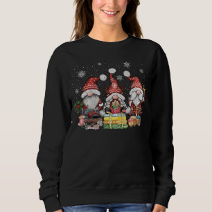 Nähen von Gnomen drei Quiltegrünnige Xmas Gesche Sweatshirt
