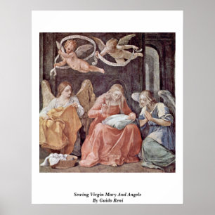 Nähen von Jungfrau Mary and Angels von Guido Reni Poster