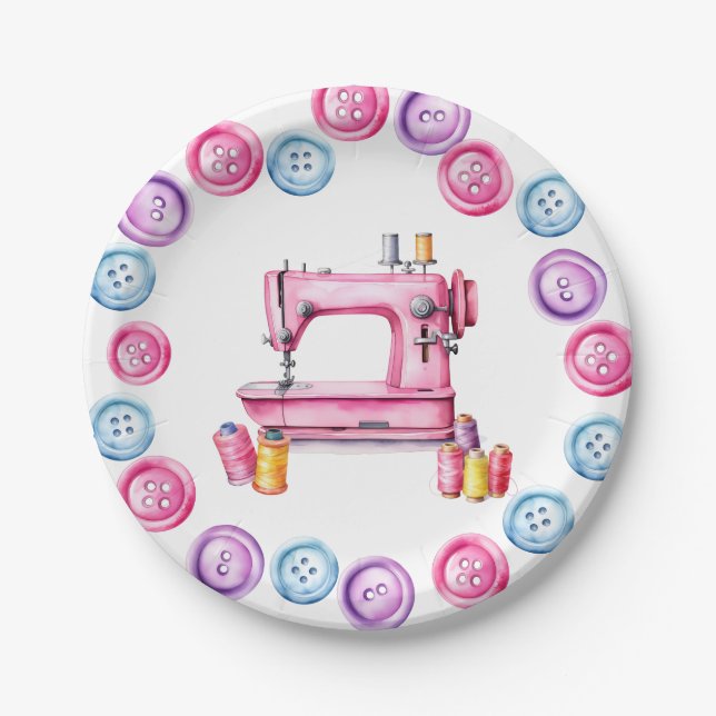 Nähen von Party-Tellern Pappteller (Vorderseite)