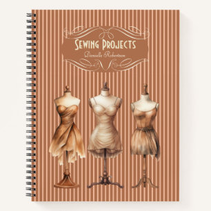 Nähen von Projekten Kleidung Formulare Pinstrick Notizbuch