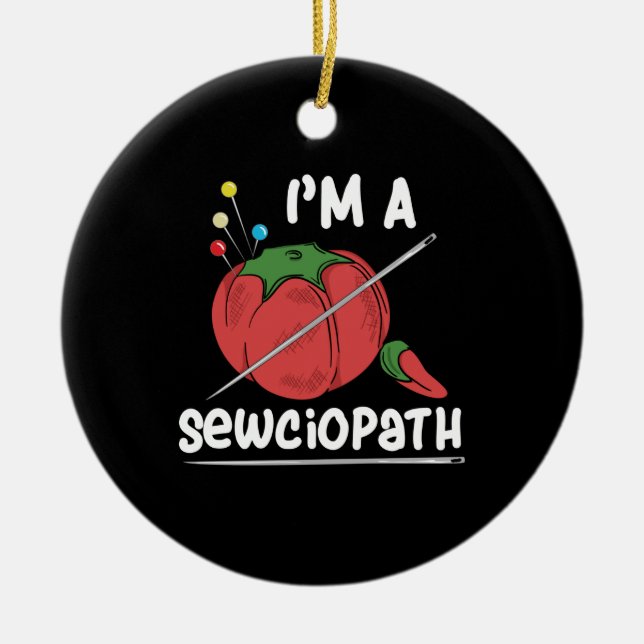 Nähen von Quilgeschenke Keramik Ornament (Vorne)