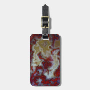 Nahen von Red Moss Agate Slab Gepäckanhänger