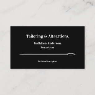 Nähen von Schneiderveränderungen einfacher Nadelsc Visitenkarte