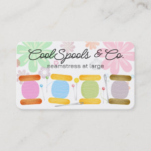 Nähen von Steppnadel-Buttonen Visitenkarte