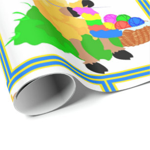 Nähen von weiblichen Schafsmüttern Geburtstag Geschenkpapier