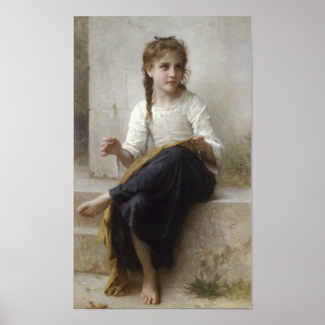 Nähen von William-Adolphe Bouguereau Poster (Vorne)
