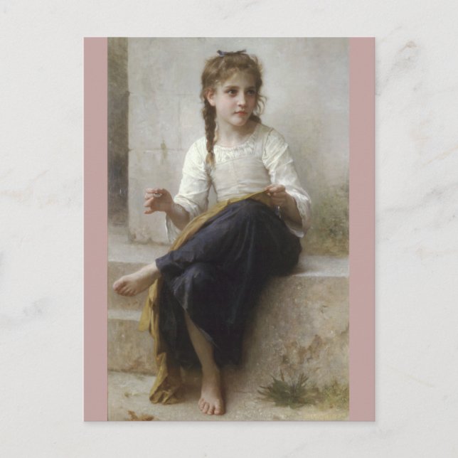 Nähen von William-Adolphe Bouguereau Postkarte (Vorderseite)