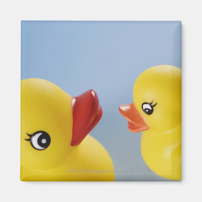 Nahen von zwei Gummienten Magnet (Vorne)