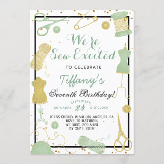 Nähen zum Geburtstag Einladung