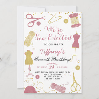 Nähen zum Geburtstag Einladung