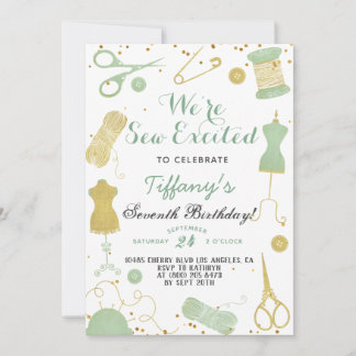 Nähen zum Geburtstag Einladung