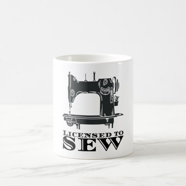 Nähen - zum Nähen lizenziert Kaffeetasse (Mittel)