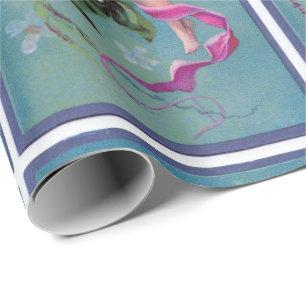 Nähende Blumen feenhaft Geschenkpapier