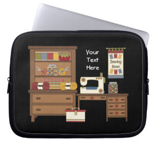 Nähender Raum 1 (kundengerecht) Laptopschutzhülle