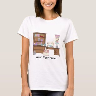 Nähender Raum 2 (personalisiert) T-Shirt