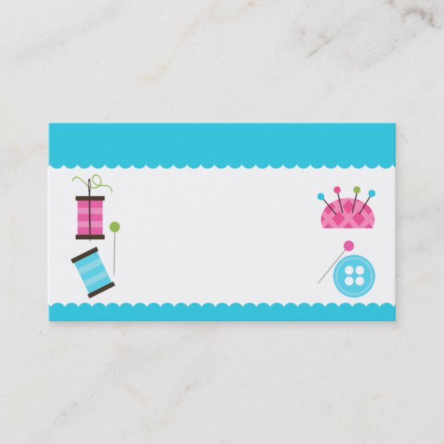 Nähender Visitenkarte-Entwurf Visitenkarte (Vorderseite)