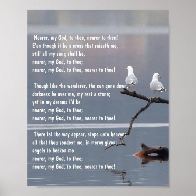 Näher an meinem Gott an der Kirche Christlich Hymn Poster (Vorne)