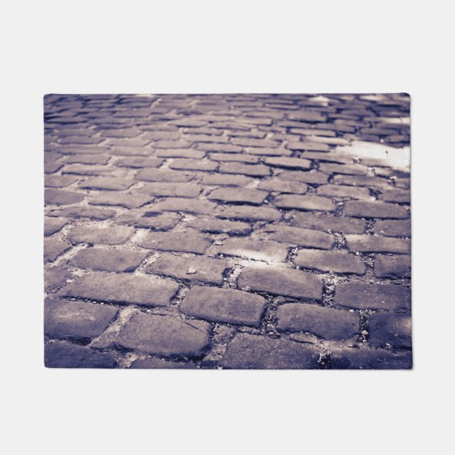 Naher Aufbau der Cobblestone Street Fußmatte (Vorderseite)