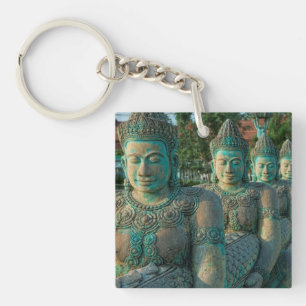 Naher Aufbau von Kunstwerken Schlüsselanhänger