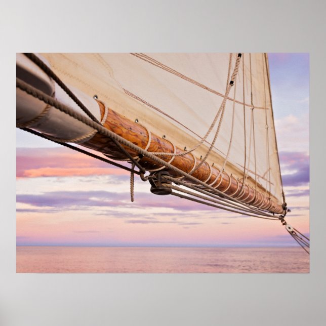 Naher Aufbau von Segel und Rutschen | Maine, Camde Poster (Vorne)