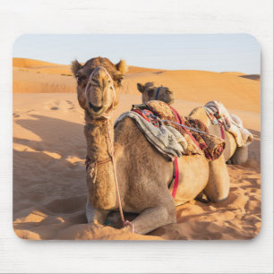 Naher Aufstieg auf Camel in der Oman-Wüste Mousepad