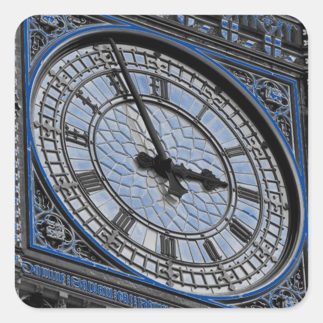 Naher Big Ben Clock Tower - Europa Quadratischer Aufkleber (Vorderseite)