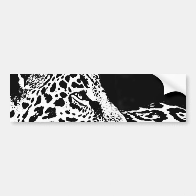 Naher Black & White Leopard Autoaufkleber (Vorne)