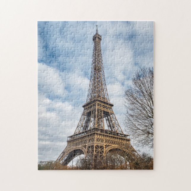 Naher Blick auf den Eiffelturm - Paris, Frankreich Puzzle (Vertikal)