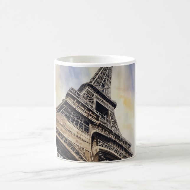 Naher Eiffelturm Paris Liebe City Travel Kaffeetasse (Mittel)