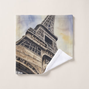 Naher Eiffelturm Paris Liebe City Travel Waschlappen