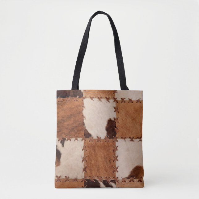 Naher Lederpatchwork mit Textur. (Vorderseite)