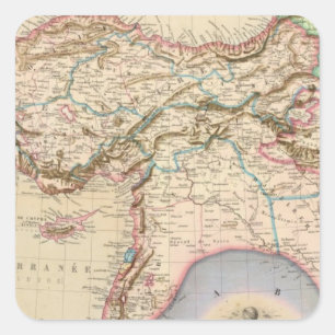 Naher Osten, Türkei, Syrien, Asien Quadratischer Aufkleber
