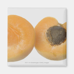 Naher Querschnitt einer Pflaume Magnet