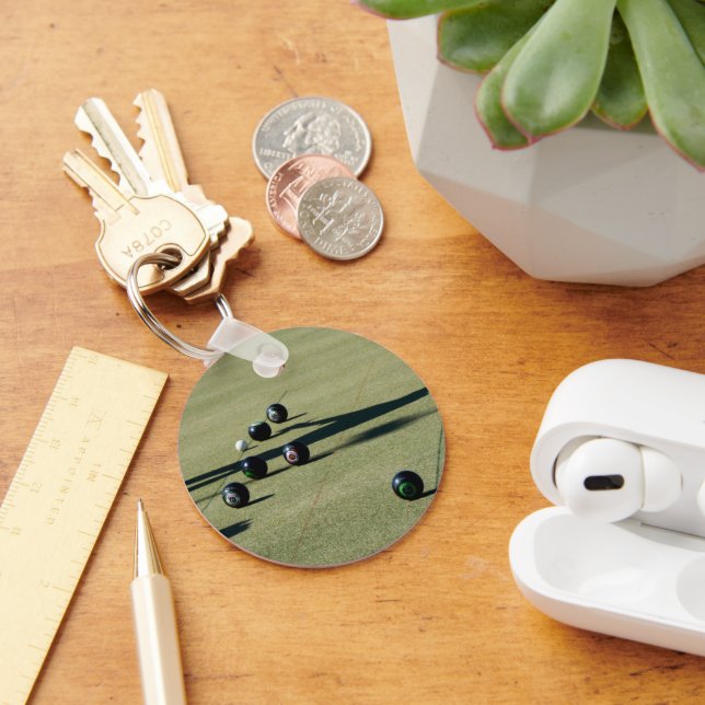 Naher Ruf der Rasenbowls, Schlüsselring Schlüsselanhänger (Schreibtisch)