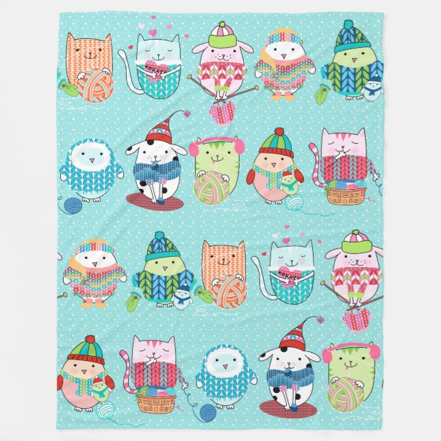 Naher Strick Fleece Blanket, groß (Vorderseite)