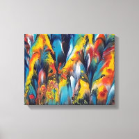 Naher und Feathery2-Druck auf einer 4x11-Leinwand